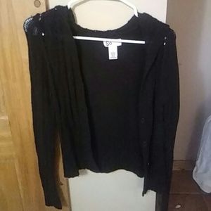 Small black knit cardigan